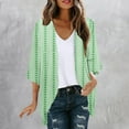 thumbnail image 1 of hxobax Women's Open Front Chiffon Shirts Summer Beach Lightweight Cardigans Tunics Kimono Cover Ups, 1 of 5