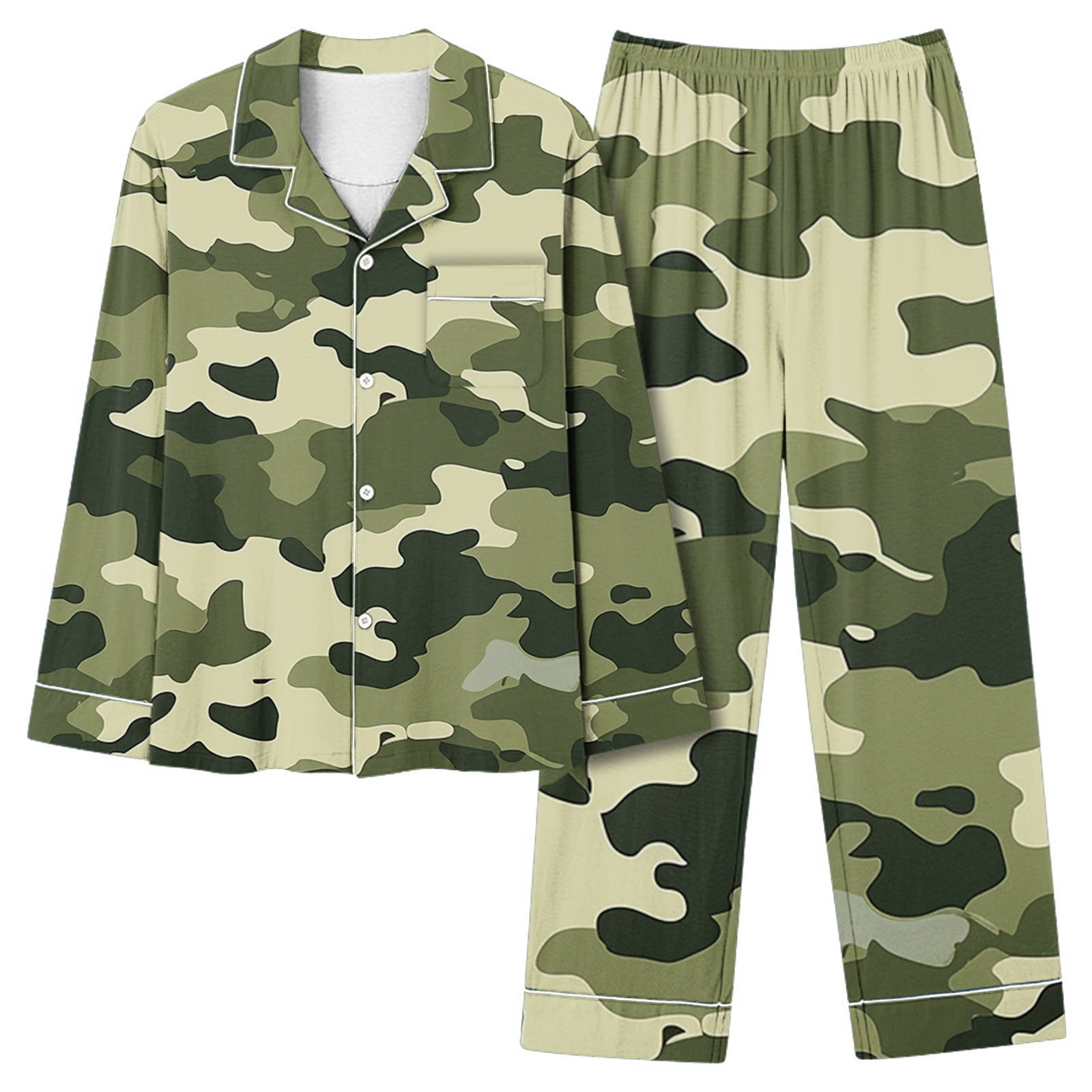 Camo Flannel Pj Sets Men's Camouflage Pajama Pants Men's
