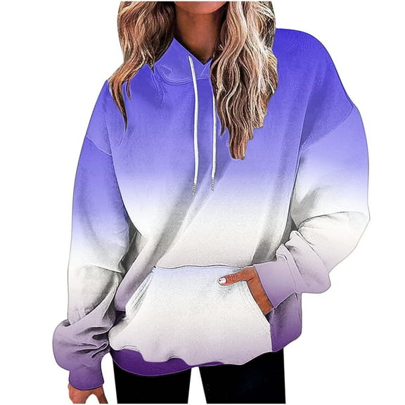 hxobax Womens Oversized Hoodies Drawstring Pullover Sweatshirts Drop Shoulder Drawstring Hooded Tops