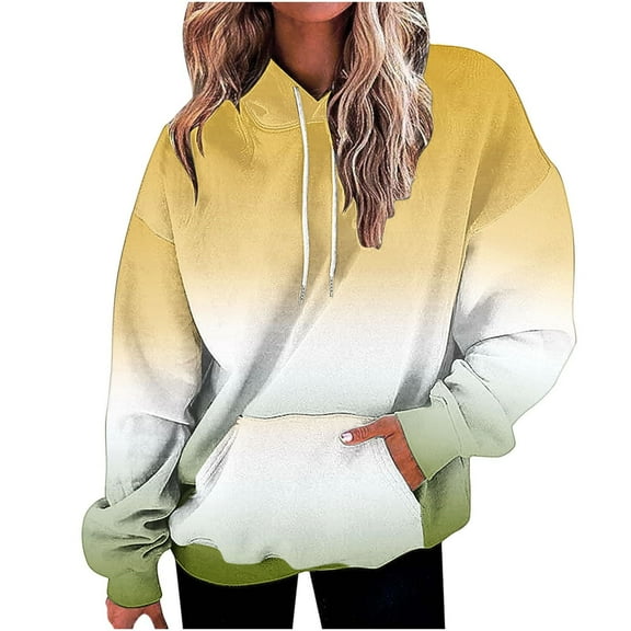 hxobax Womens Oversized Hoodies Drawstring Pullover Sweatshirts Drop Shoulder Drawstring Hooded Tops