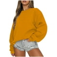 thumbnail image 1 of hxobax Womens Oversized Texture Sweatshirts Trendy Crewneck Balloon Sleeve Pullover Hoodies Sweaters, 1 of 5