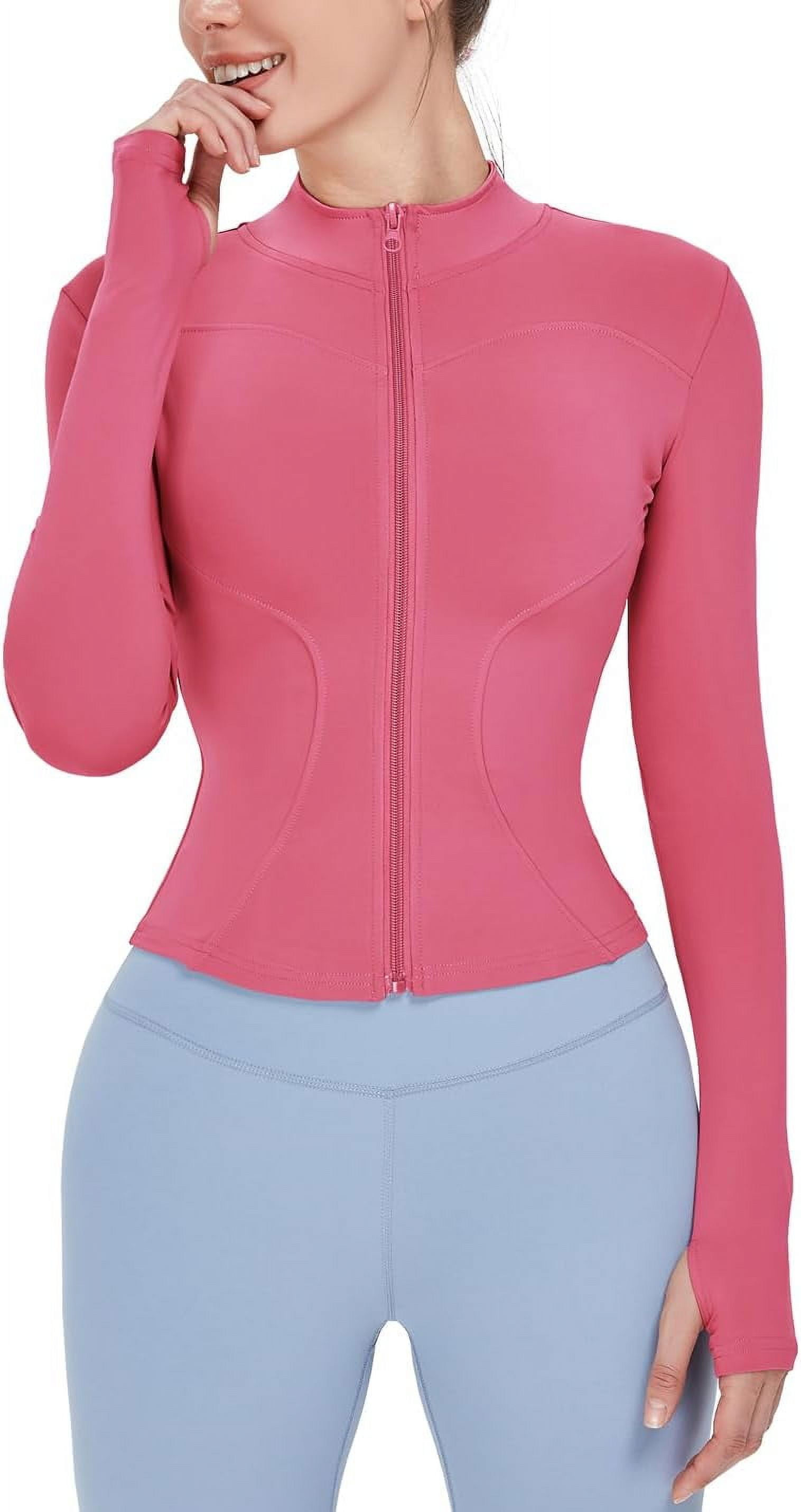 hy Women's Lightweight Stretchy Workout Full Zip Running Track Jacket