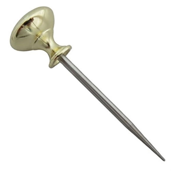 hybrid marlin spike lacing needle tool for 550# paracord, leather, & other cords (brass handle)