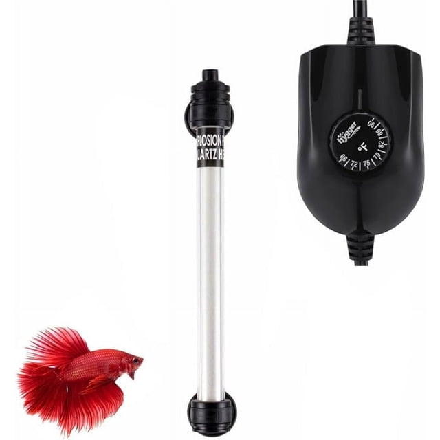 Gallery Detail: Hygger 50W Mini Inline Quartz Glass Aquarium Heater With External