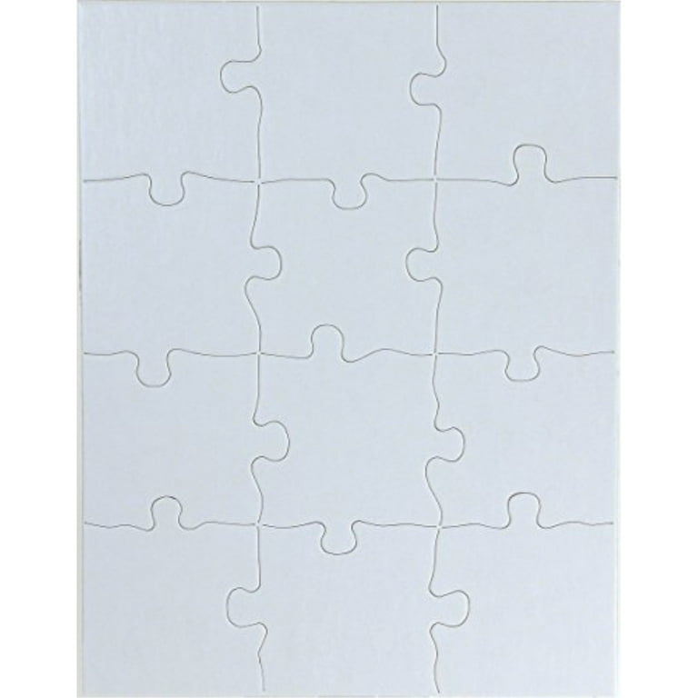36 Blank Puzzles to Draw On, 8.5 x 11 Inch, White Jigsaw Puzzle