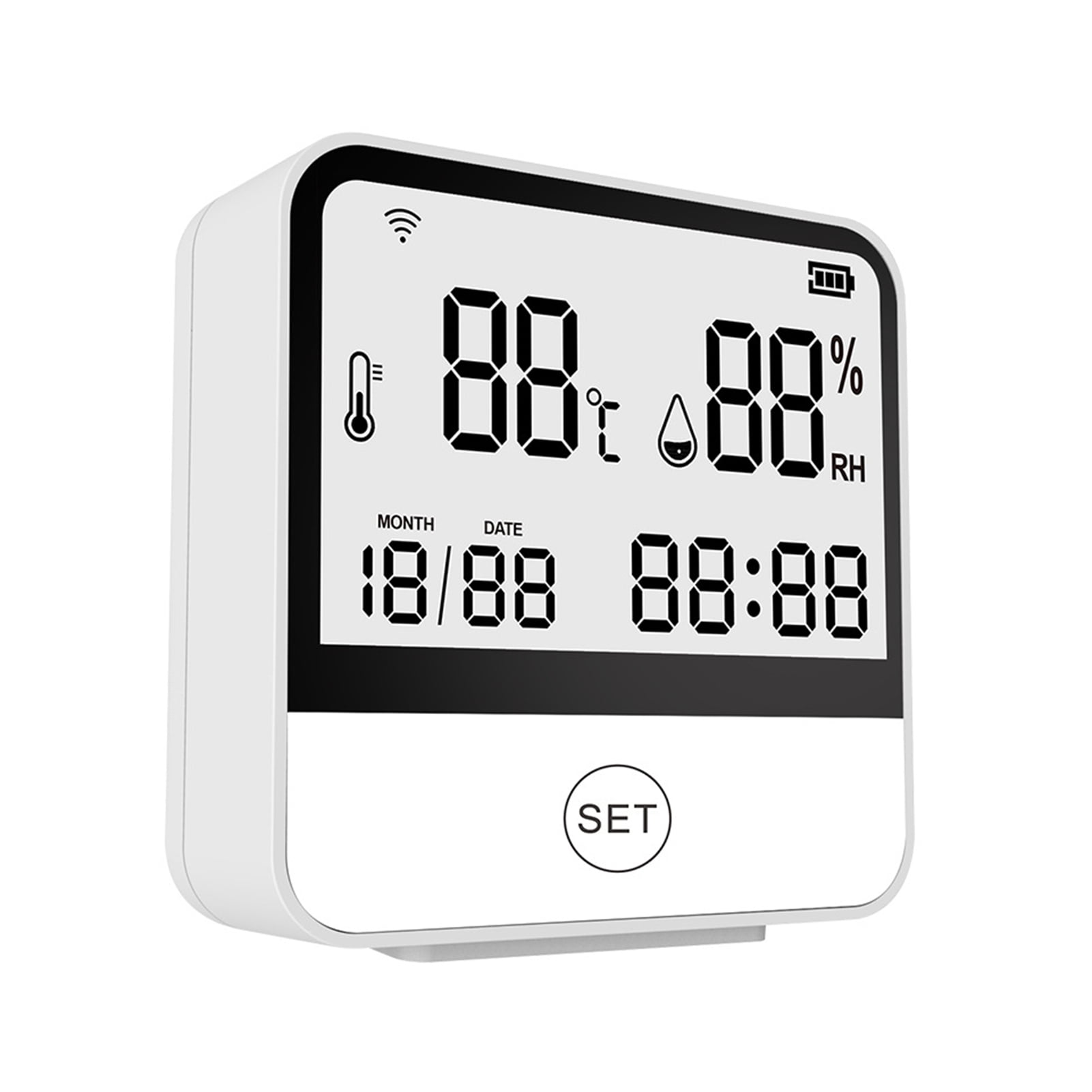 hygrothermograph,Time Display Office Work With Wifi Temperature Time Bedroom Kitchen Room And Meter Office Bedroom Kitchen Dsfen Thermometer Lcd Display Lcd Display Screen Display Screen Wifi