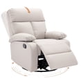 thumbnail image 1 of hzlagm Glider Recliner Nursery Chair with Manual Adjustable Footrest Swivel Rocker Recliner for Small Spaces Living Room Bedroom RV - Beige, 1 of 6