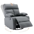 thumbnail image 1 of hzlagm Glider Recliner Nursery Chair with Manual Adjustable Footrest Swivel Rocker Recliner for Small Spaces Living Room Bedroom RV - Dark Gray, 1 of 6