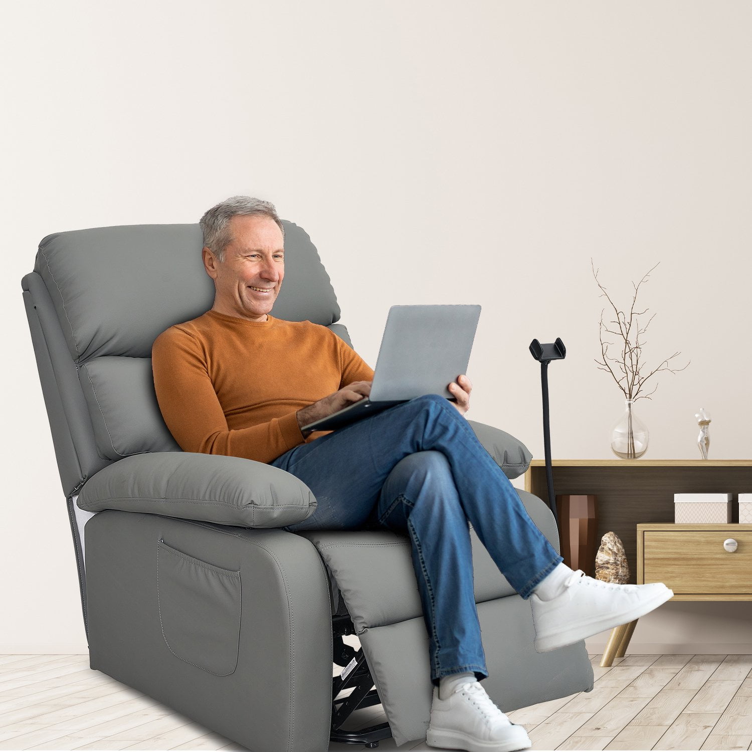 hzlagm Power Lift Recliner Chair Electric Lift Recliner Chair with Side