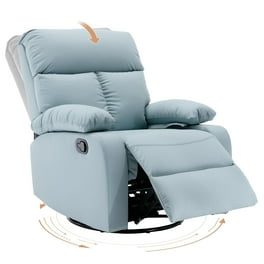 Swivel Rocker Recliner Chair 360 Micro Velboa Rocker Chair for Nursery Manual Small Recliners for Small Spaces Living Room Grey Walmart