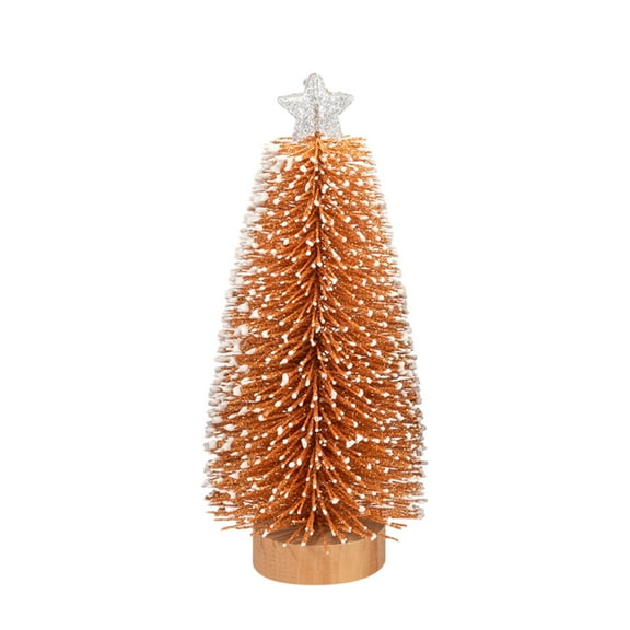 hzomhy Christmas Tree Desktop Decoration Scene Layout Door Decor Plastic Material Orange Color 8.27X3.15X3.15 Inches 1 Piece Christmas Ornaments Orange
