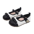 thumbnail image 1 of hzomhy Girls Bow Princess Flats Soft Sole Breathable Non Slip Lightweight Casual Shoes For School And Home, 1 of 6