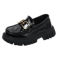 thumbnail image 1 of hzomhy Girls British Style Buckle Thick Sole School Shoes Casual Uniform Leather Childrens Comfortable Shoes, 1 of 9