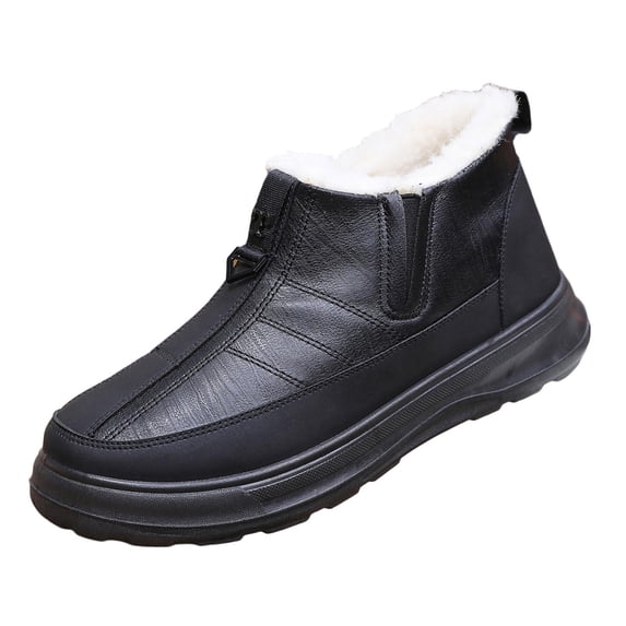 hzomhy Men's Snow Boots Waterproof Warm Lined Soft Sole for Casual Indoor Use and Outdoor Wear in Fall and Winter