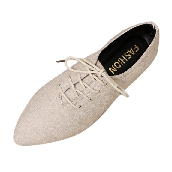hzomhy Womens Flat Loafers Round Toe Front Tie Low Heel for Casual Work Shopping and Everyday Wear