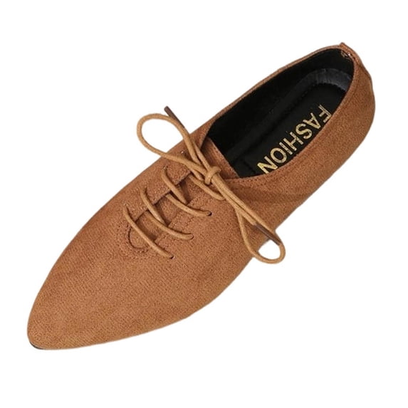hzomhy Womens Flat Loafers Round Toe Front Tie Low Heel for Casual Work Shopping and Everyday Wear
