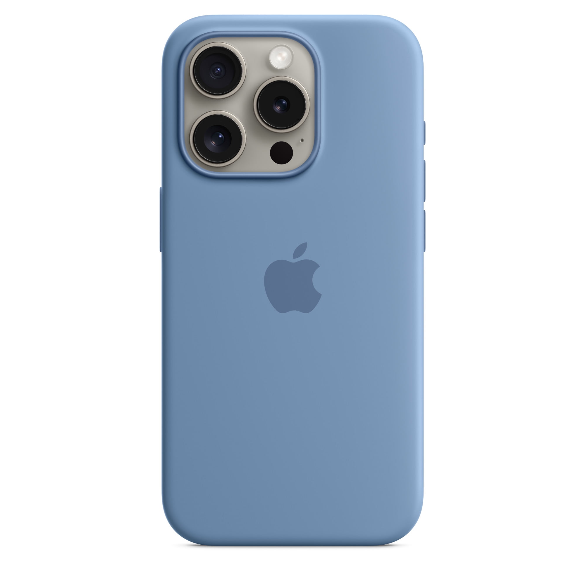 i Apple Winter Blue Silicone Case for iPhone 15 Pro with MagSafe