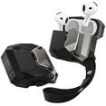 thumbnail image 1 of i-Blason for Apple AirPods 4 Case Cover MagSafe, [Magnetic Automatic Lock] [MagSafe Wireless Charging], Military Protective Case with Lanyard for Apple AirPods 4th Generation, Matrix Series (Black), 1 of 7