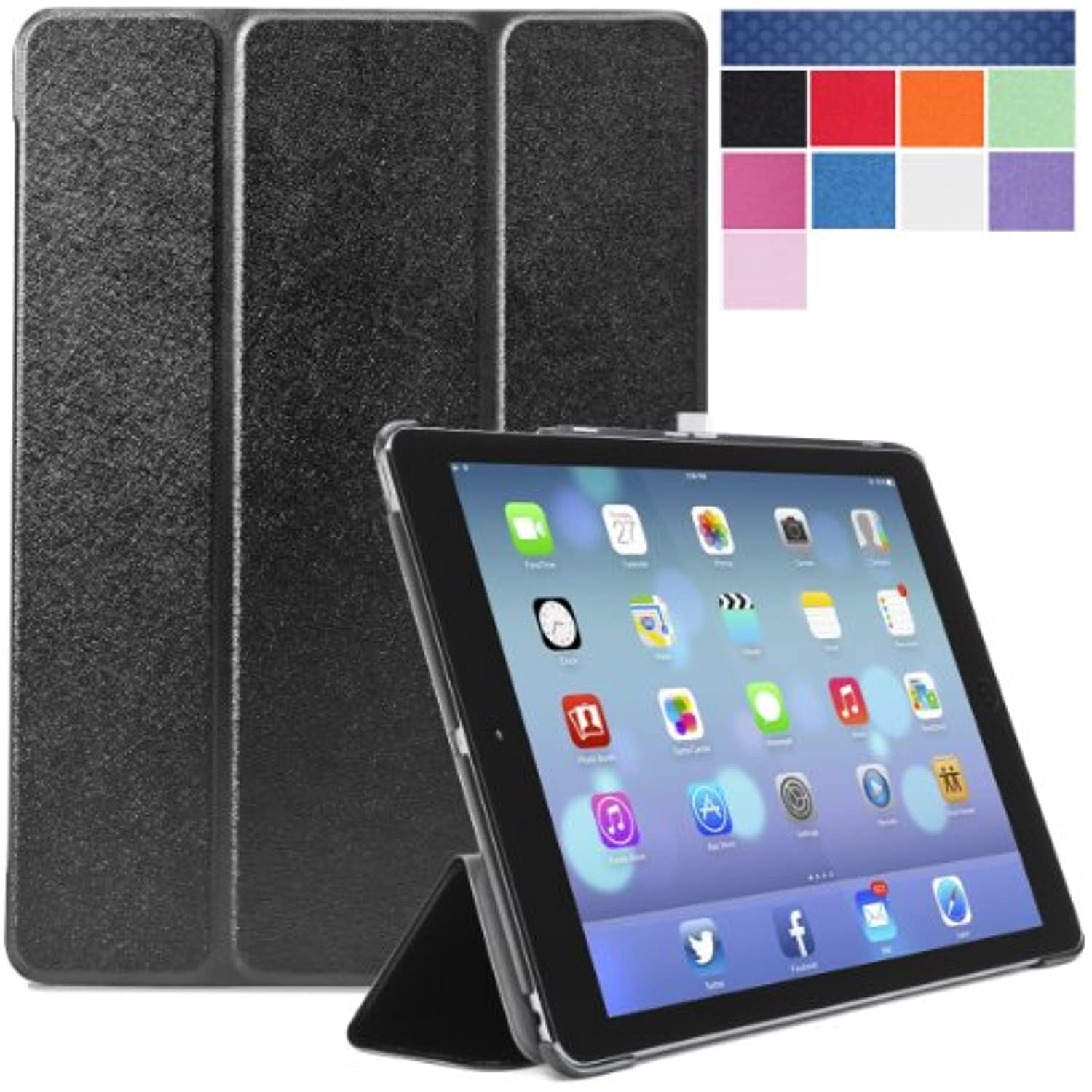 i-Blason Apple iPad Air Case (5th Generation) i-Folio Smart Cover Smart Case- Black - image 1 of 5