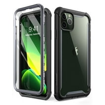 i-Blason Ares Case for iPhone 11 Pro Max 6.5 inch 2019 Release, Dual Layer Rugged Clear Bumper Case with Built-in Screen Protector (Black)