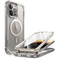 thumbnail image 1 of i-Blason Ares Mag for iPhone 15 Pro Case 6.1 inch, [Compatible with MagSafe] Dual Layer Rugged Clear Bumper Case with Built-in Screen Protector (Gray), 1 of 7