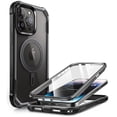 thumbnail image 1 of i-Blason Ares Mag for iPhone 15 Pro Max Case [6.7 inch] with Screen Protector, [Compatible with MagSafe] Clear Slim Full-Body Shockproof Rugged Bumper Case (Black), 1 of 7