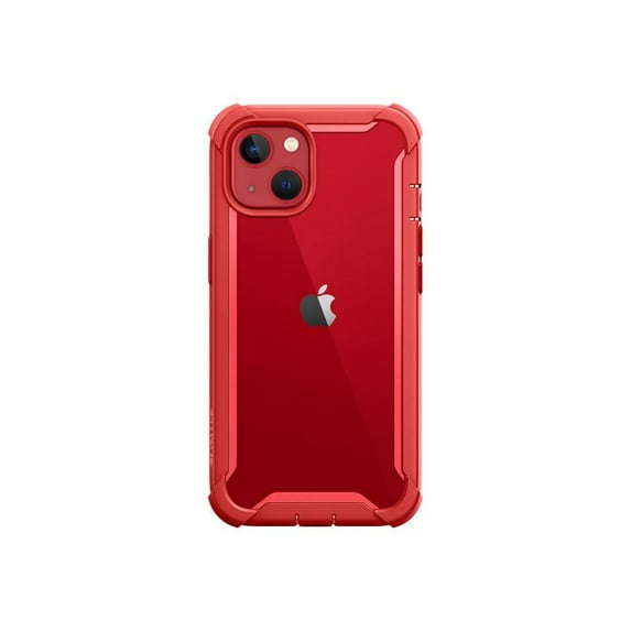 i-Blason Ares Case for iPhone 14 Plus 6.7 inch (2022 Release), Dual Layer Rugged Clear Bumper Case with Built-in Screen Protector(Ruddy)