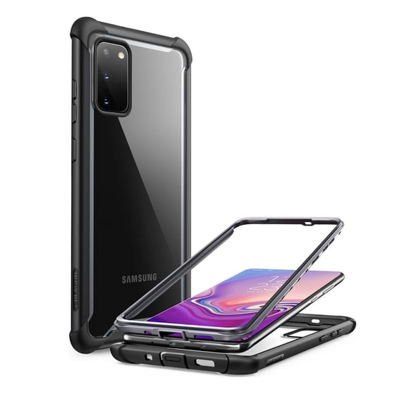 i-Blason Ares Case for Samsung Galaxy S20 5G (2020 Release), Dual Layer Rugged Clear Bumper Case Without Built-in Screen Protector (Black)