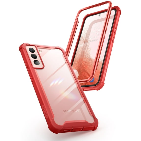 i-Blason Ares Series Case Designed for Galaxy S22 Plus 5G (2022 Release), Rugged Clear Bumper Case Without Built-in Screen Protector (Ruddy)