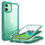 i-Blason Ares Series Designed for iPhone 12 Mini Case (2020), Dual Layer Rugged Clear Bumper Case with Built-in Screen Protector (Black)