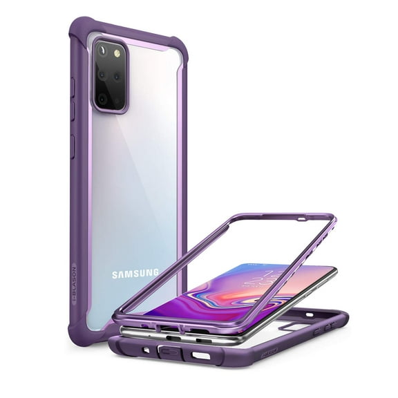 i-Blason Ares Series for Samsung Galaxy S20 Plus (2020 Release), Rugged Clear Bumper Case Without Built-in Screen Protector (Purple)