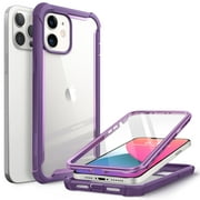 i-Blason Ares Series iPhone 12 Case/iPhone 12 Pro Case 6.1 inch (2020 Release), Dual Layer Rugged Clear Bumper Case for iPhone 12/iPhone 12 Pro with Built-in Screen Protector (Purple)