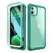 i-Blason Ares iPhone 11 Case 6.1 Inch (2019 Release), Dual Layer Rugged Clear Bumper Case with Built-in Screen Protector (Mint Green)
