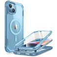 thumbnail image 1 of i-Blason AresMag for iPhone 15 Plus Case [6.7 inch], [MagSafe Compatible] Full-Body Dual Layer Anti-Slip Shockproof Rugged Clear Bumper Case with Built-in Screen Protector (Blue), 1 of 8