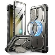 i-Blason Armorbox for Samsung Galaxy S24 Ultra Case with Camera Cover Stand، [متوافق مع MagSafe] Full Body Rugged Protection Case مع حامي شاشة مدمج و Kickstand Tigray