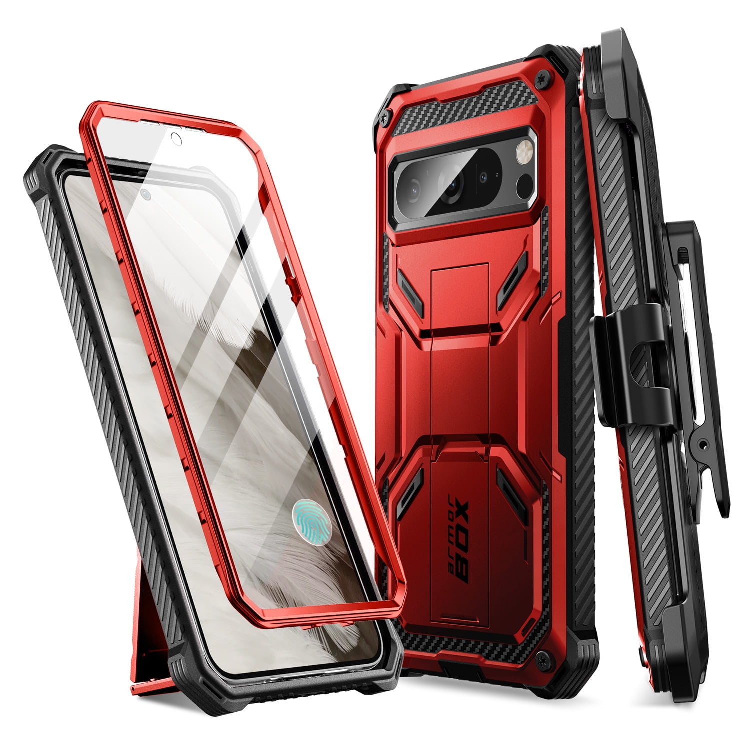 i-Blason Armorbox Series Bumper Cell Phone Case for Google Pixel 8 Pro, Ruddy