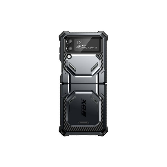 i-Blason Armorbox Series Case for Samsung Galaxy Z Flip 4 5G (2022), Full-Body Rugged Holster Case with Shock Reduction/Bumper (Black)