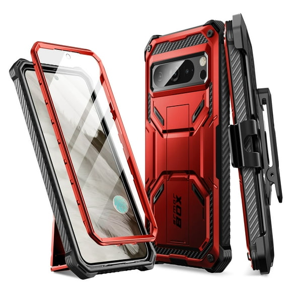 i-Blason Armorbox Series Bumper Cell Phone Case for Google Pixel 8 Pro, Ruddy