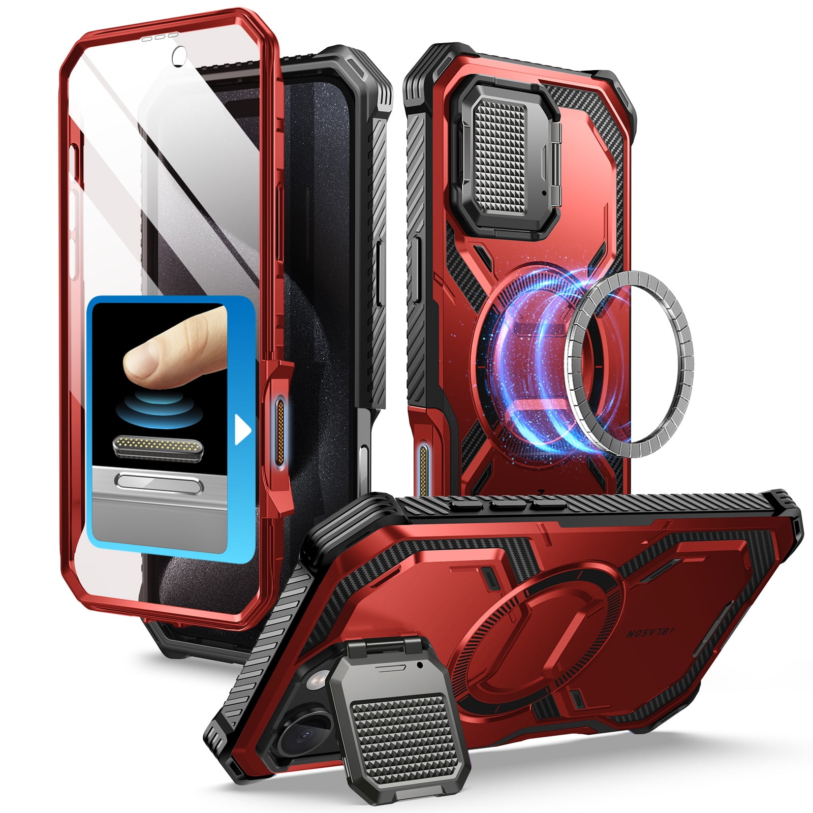 i-Blason Armorbox for iPhone 16 Pro Max Case with Camera Cover Stand ...