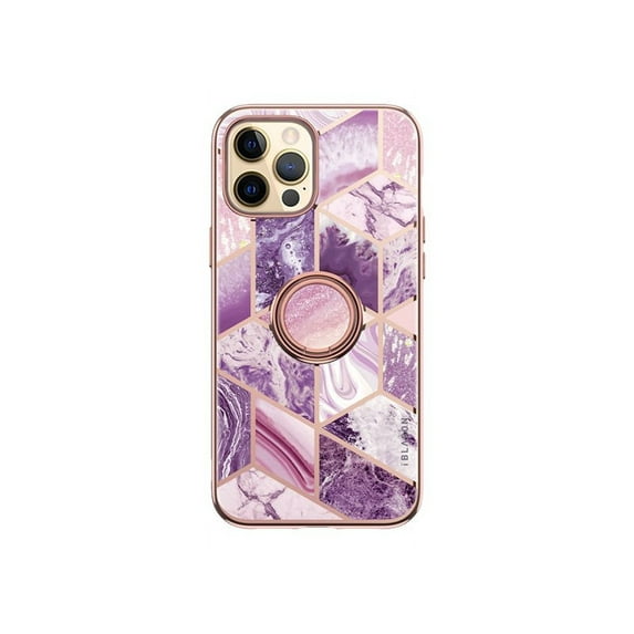 i-Blason Cosmo - Back cover for cell phone - thermoplastic polyurethane (TPU) - purple marble - 6.1" - for Apple iPhone 13 Pro