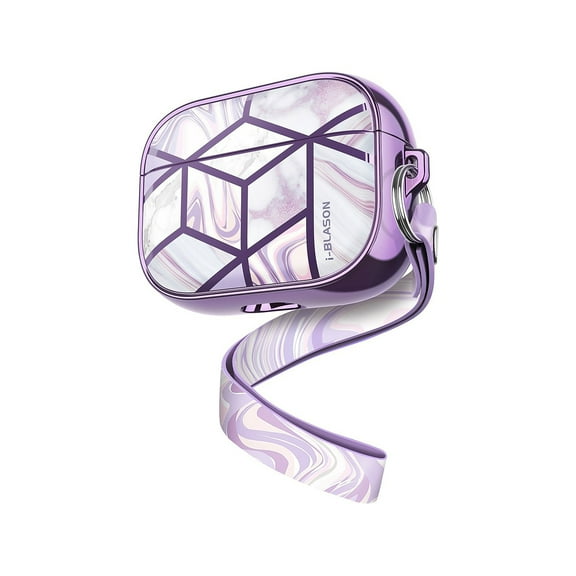 i-Blason Cosmo Case for Apple AirPods Pro Marble Purple (AirPodsPro2019-Cosmo-Ameth) ARPDSPR-COSM-PU