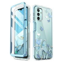 i-Blason Cosmo Case for Samsung Galaxy A13 5G, Slim Full-Body Stylish Protective Case with Built-in Screen Protector (BlueFly)