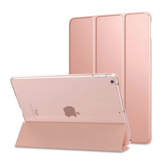 i-Blason Cosmo Lite Case for New iPad 9th/8th/7th Generation, iPad 10.2 2021 2020 2019 Case, Slim Trifold Stand Smart Case Translucent Hard Back Protective Cover with Auto Sleep/Wake (RoseGold)