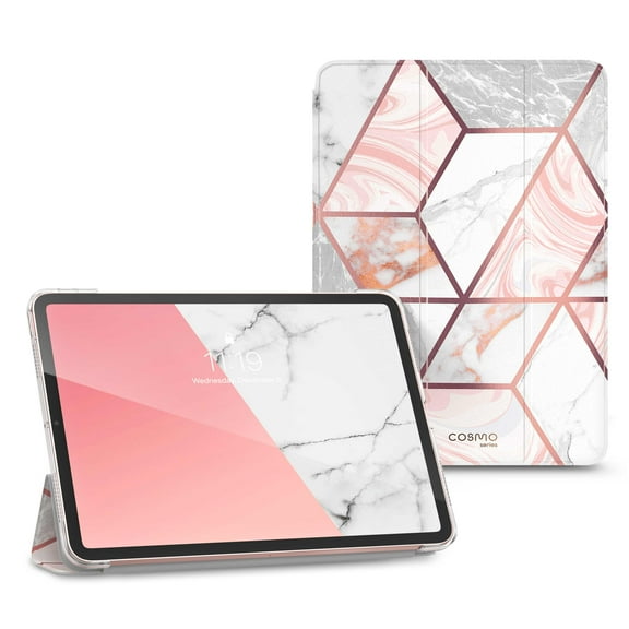 i-Blason Cosmo Lite Case for iPad Air 4, iPad Air 4 10.9 inch 2020 Case, Slim Trifold Stand Smart Case Translucent Hard Back Protective Cover with Auto Sleep/Wake (Marble)