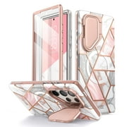 i-Blason Cosmo Mag لهاتف Samsung Galaxy S24 Ultra Case مع حامل غطاء الكاميرا، [متوافق مع MagSafe] حافظة واقية رفيعة أنيقة لكامل الجسم مع واقي شاشة مدمج ورخام مسند