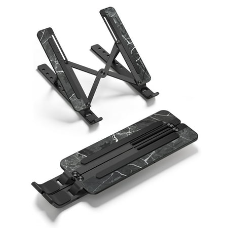 i-Blason Cosmo Series Adjustable Laptop Stand, Portable Computer Stand Aluminum Alloy Laptop Riser Holder with Multi-Angle Stand Suitable for 7-17.3" Laptops and Tablets - One Pack (Black)