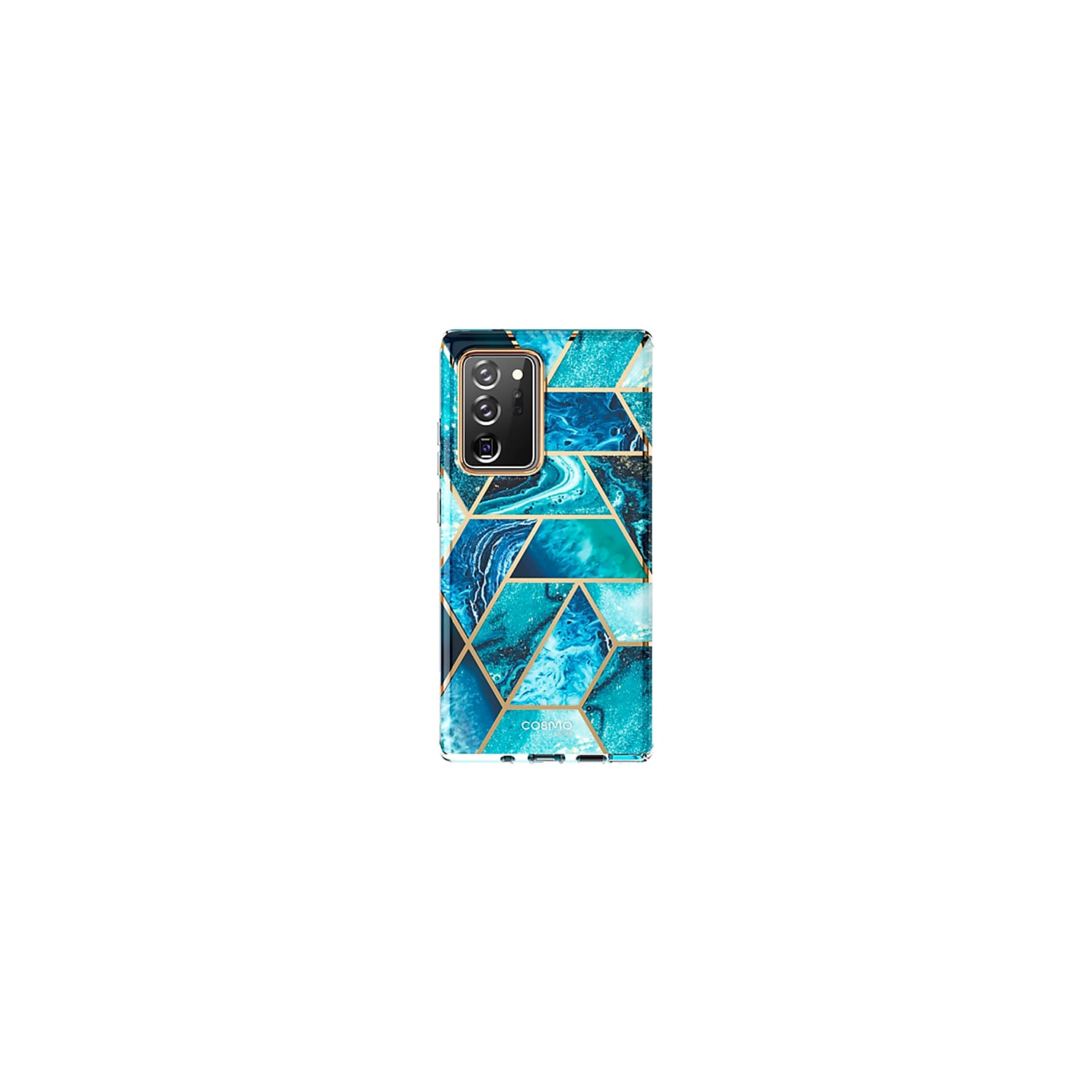 Custodia I-Blason Cosmo Series Per Samsung Galaxy Note 20 5G – Design Marmo Ocean, Paraurti Antiurto - 5