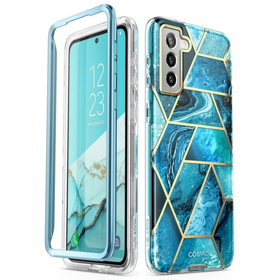 i-Blason Cosmo Series Case for Samsung Galaxy S21 5G (2021 Release), Slim Stylish Protective Bumper Case Without Built-in Screen Protector, Ocean, 6.2"
