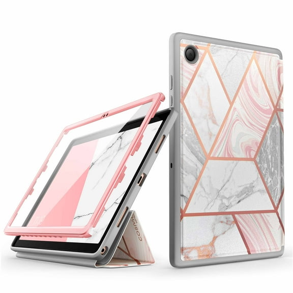 i-Blason Cosmo Series Case for Samsung Galaxy Tab A8 10.5'' (2022 Release), Full-Body Trifold with Built-in Screen Protector Protective Smart Cover with Auto Sleep/Wake (Marble)