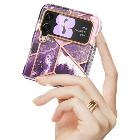 i-Blason Cosmo Series Case for Samsung Galaxy Z Flip 3 5G (2021), Slim Stylish Protective Bumper Case Without Built-in Screen Protector (Ameth)